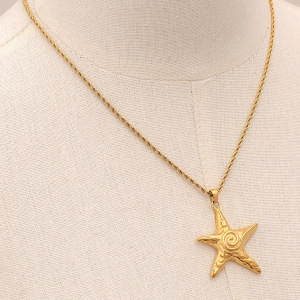 1 Piece Simple Series Vacation Turtle Stainless Steel Gold Plated Women Pendant Necklaces h5 Picture4
