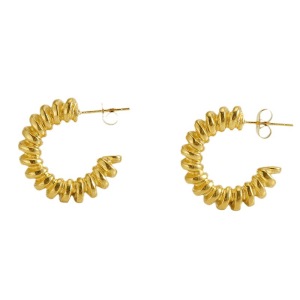 1 Pair Retro Simple Style Twist Shape Stainless Steel  Gold Plated Women's Stud Earrings h5 Picture5