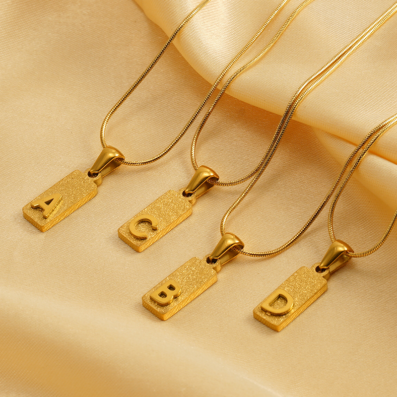 1 Piece Simple Series Hip-Pop/Rock Letter Stainless Steel Gold Plated Unisex Pendant Necklaces Picture4