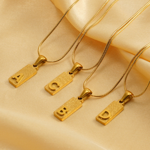1 Piece Simple Series Hip-Pop/Rock Letter Stainless Steel Gold Plated Unisex Pendant Necklaces h5 Picture4