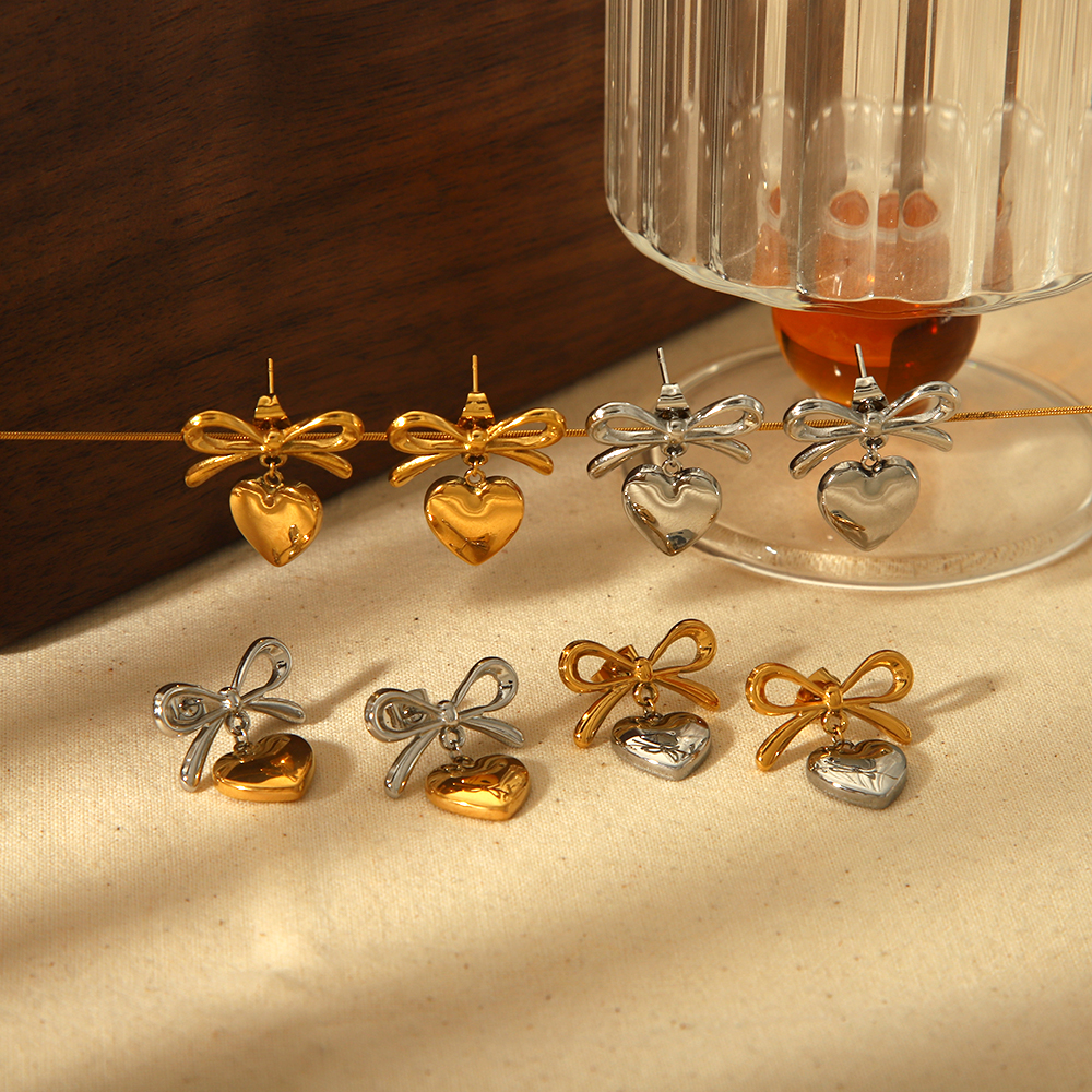 1 paire de boucles d'oreilles pendantes en acier inoxydable plaqué or  créatives et à la mode, de couleur assortie, pour bijoux pour femmes à porter au quotidien 
