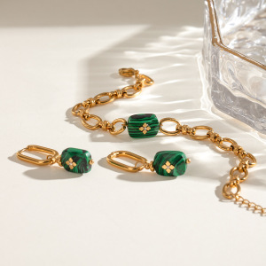 1 Piece Ethnic Series Elegant Geometric Stainless Steel  Gold Plated Women Charm Bracelets h5 Picture2