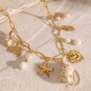 1 Piece Simple Series Vacation Turtle Stainless Steel Gold Plated Women Pendant Necklaces h5 Picture3