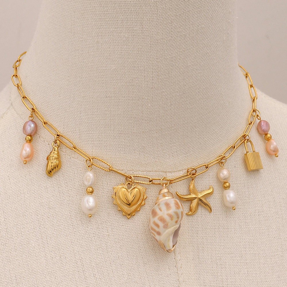 1 Piece Simple Series Vacation Turtle Stainless Steel Gold Plated Women Pendant Necklaces Picture4