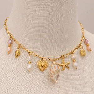 1 Piece Simple Series Vacation Turtle Stainless Steel Gold Plated Women Pendant Necklaces h5 Picture4