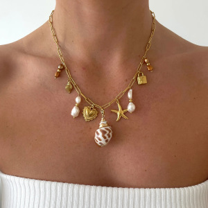 1 Piece Simple Series Vacation Turtle Stainless Steel Gold Plated Women Pendant Necklaces h5 Picture2