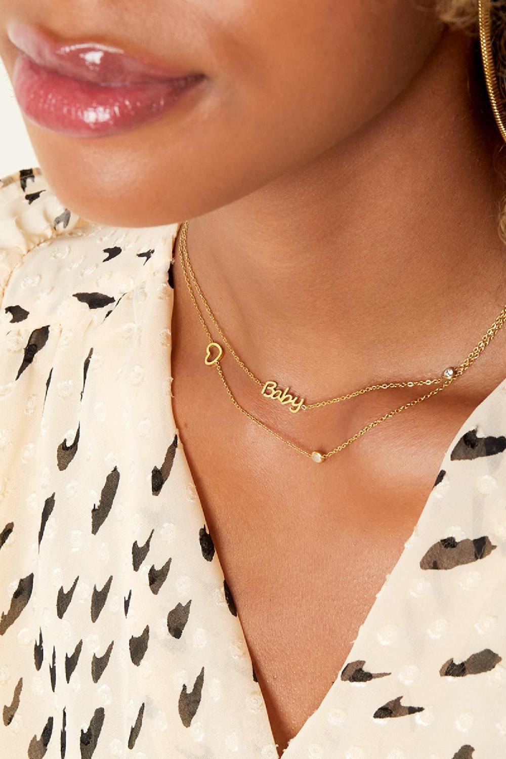 Birthstone Necklace Gold Baby Picture3