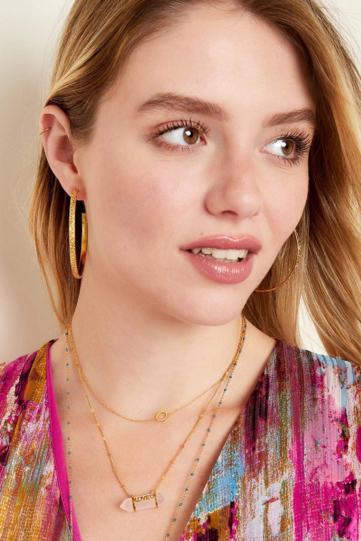 Minimalistic necklace open circle h5 