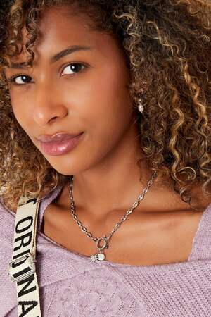 Stainless steel linked necklace h5