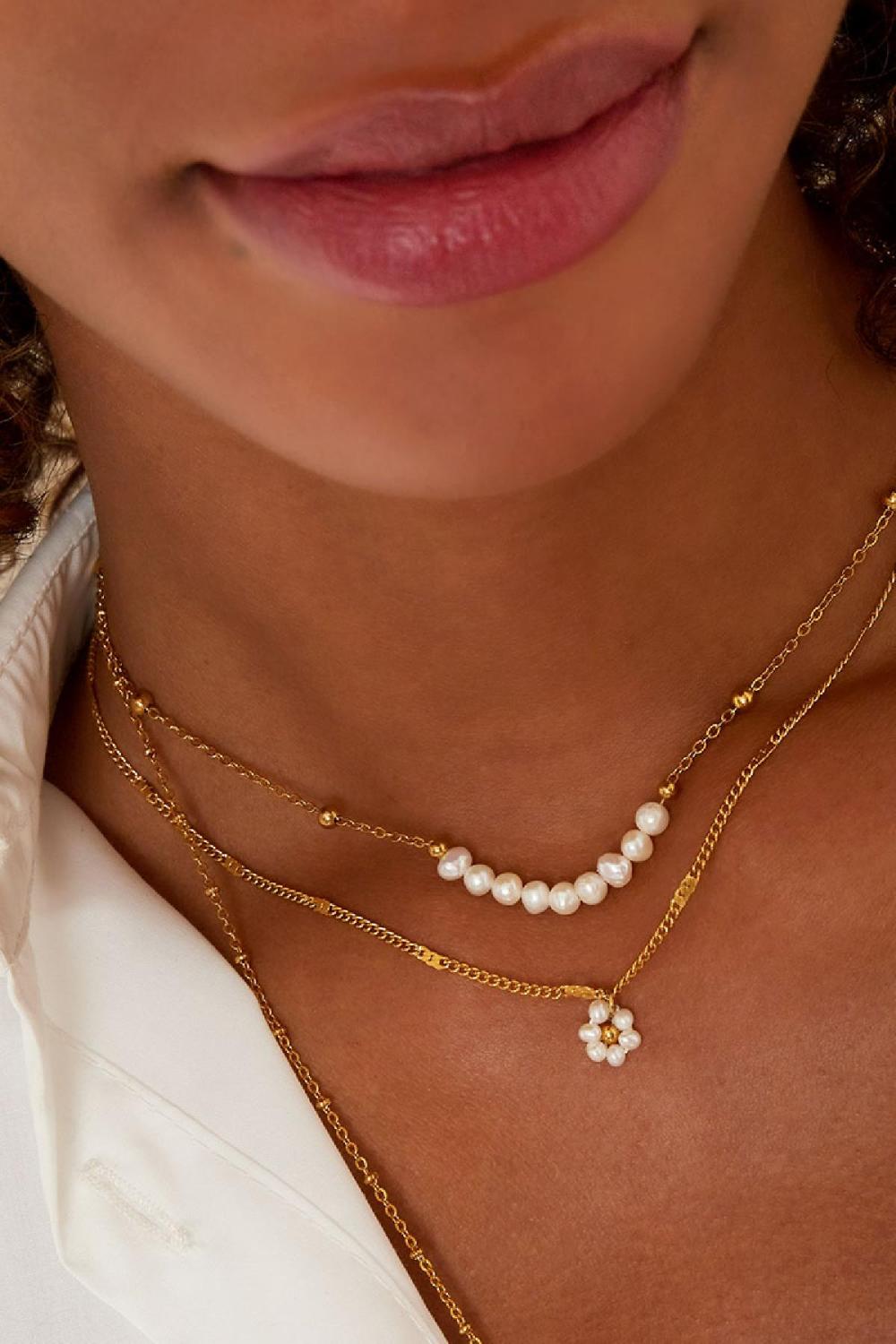 Necklace With Flowerpearl Picture3