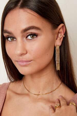Necklace zircon and chain h5
