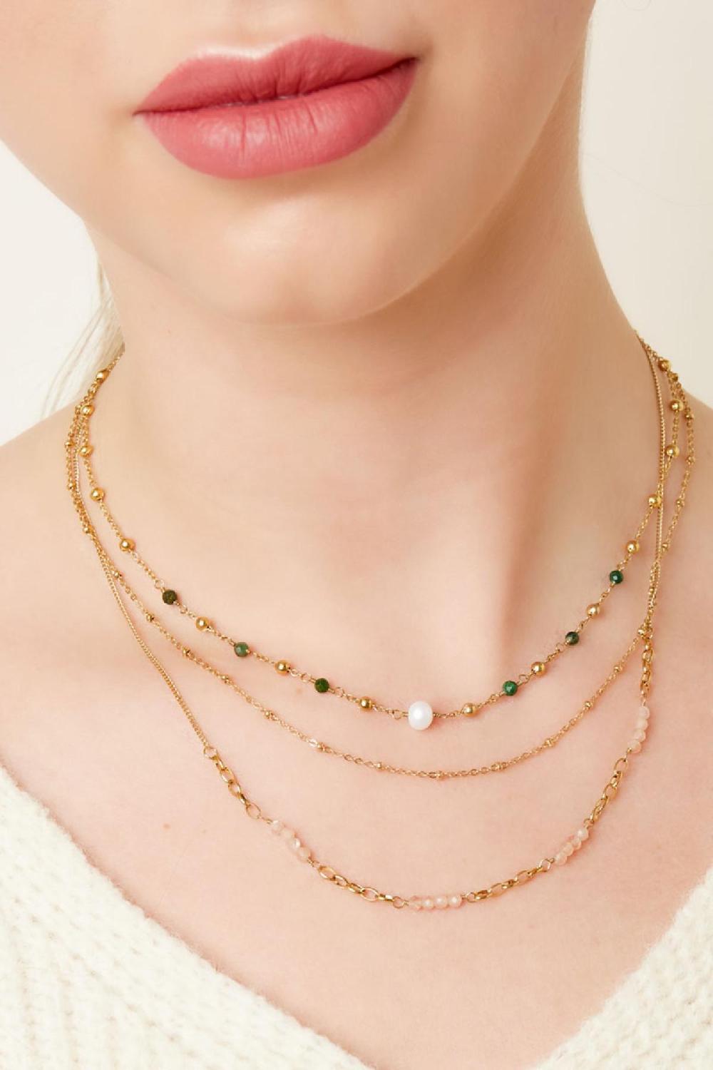Necklace With Small Pearls And Stone Beads Picture3