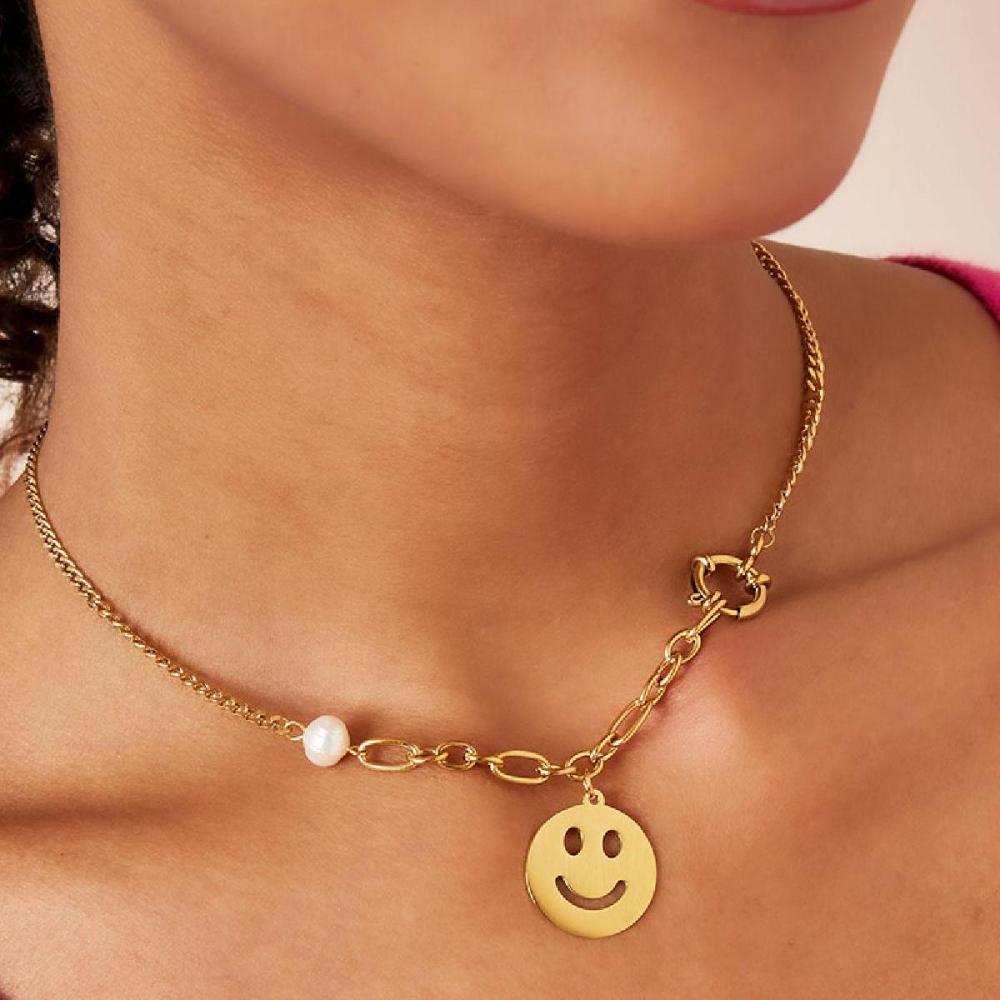 Stainless Steel Necklace Smiley Face Picture3