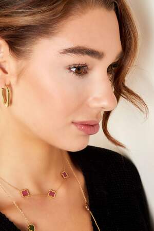 Necklace three colorful clovers h5