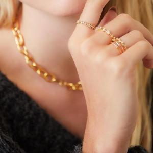  Plated Ring With Zircon Stones h5 Picture3