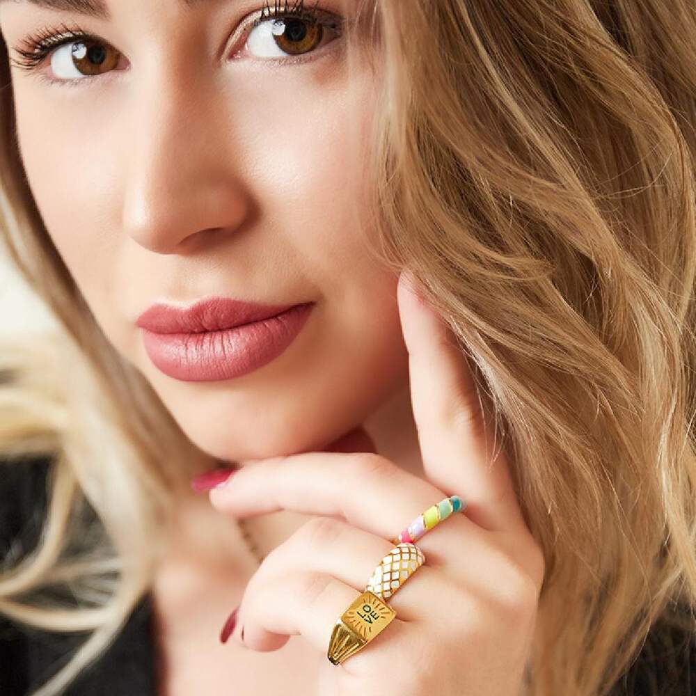 Stainless steel ring love expression Picture2