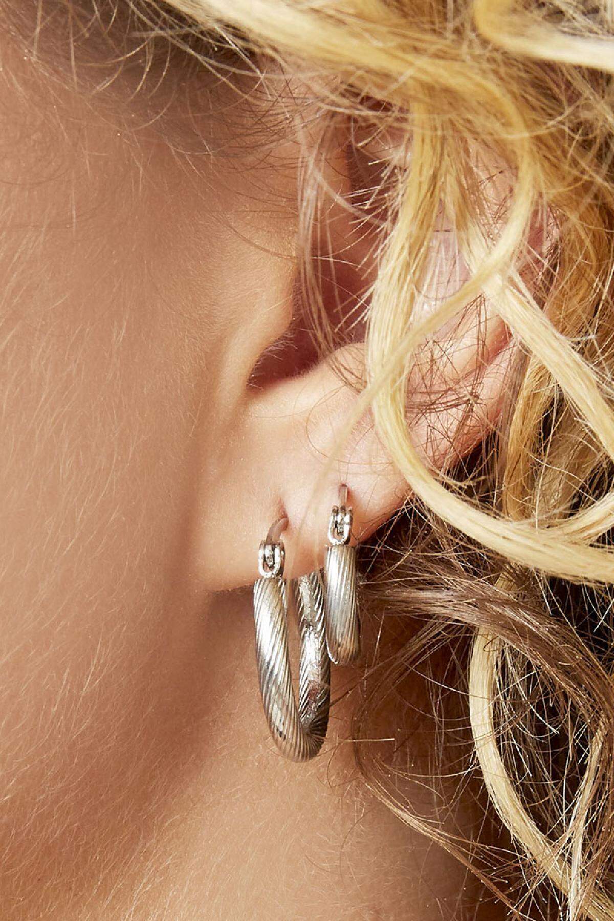 Earrings Hoops Twisted 15 mm 