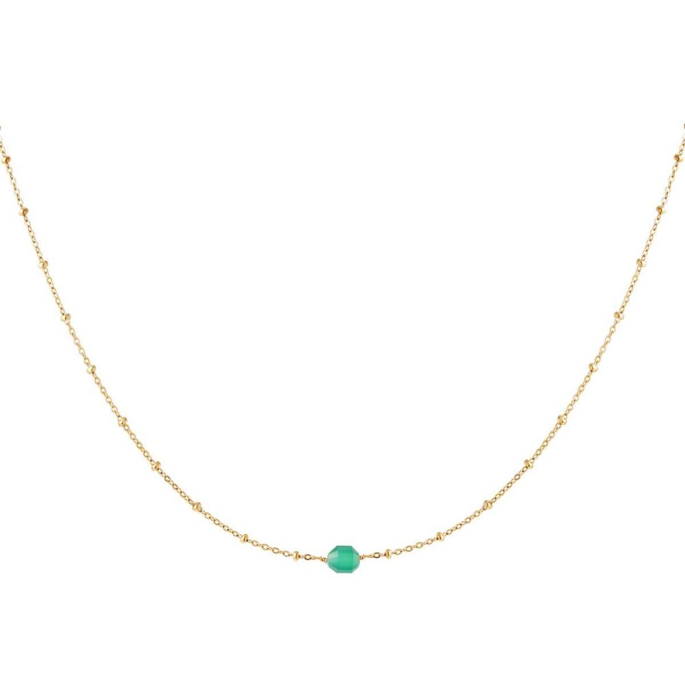 Stainless Steel Necklace With Stone Charm Picture4
