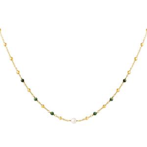 Necklace With Small Pearls And Stone Beads h5 Picture4