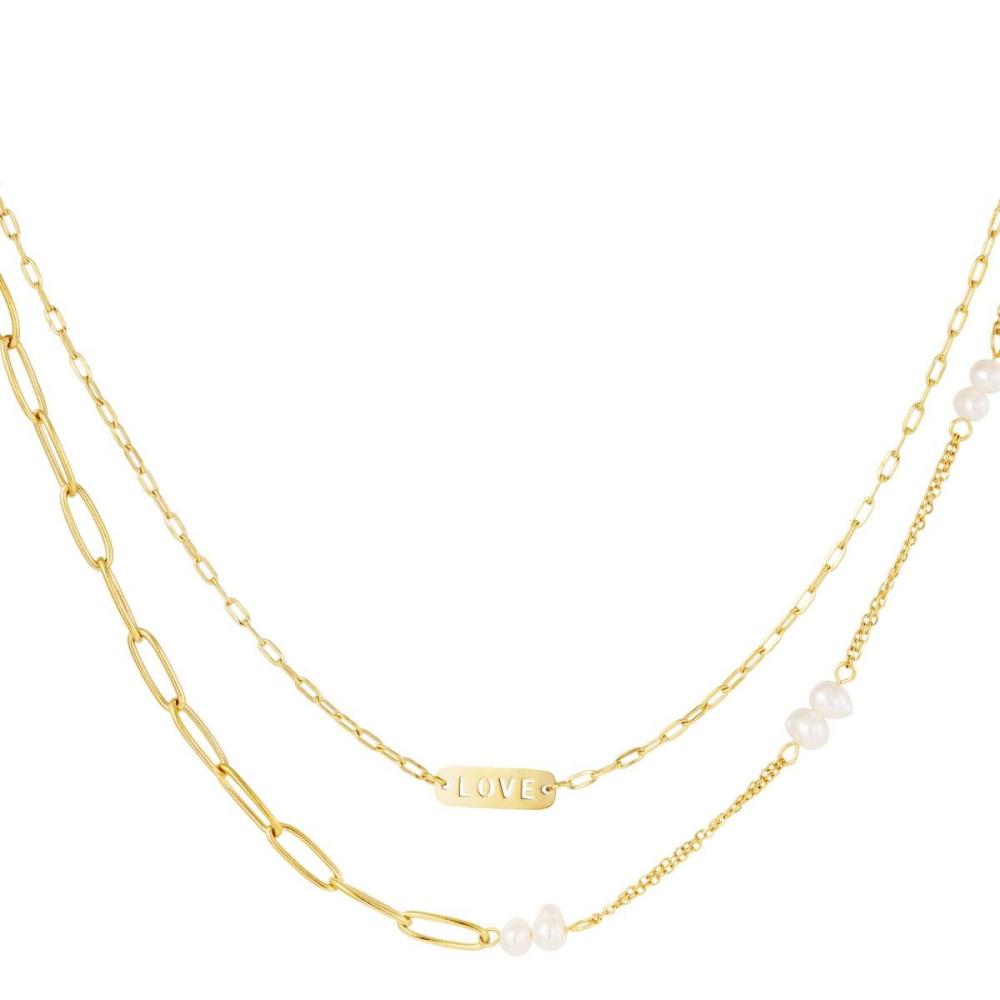 Stainless Steel Necklace Love Picture4