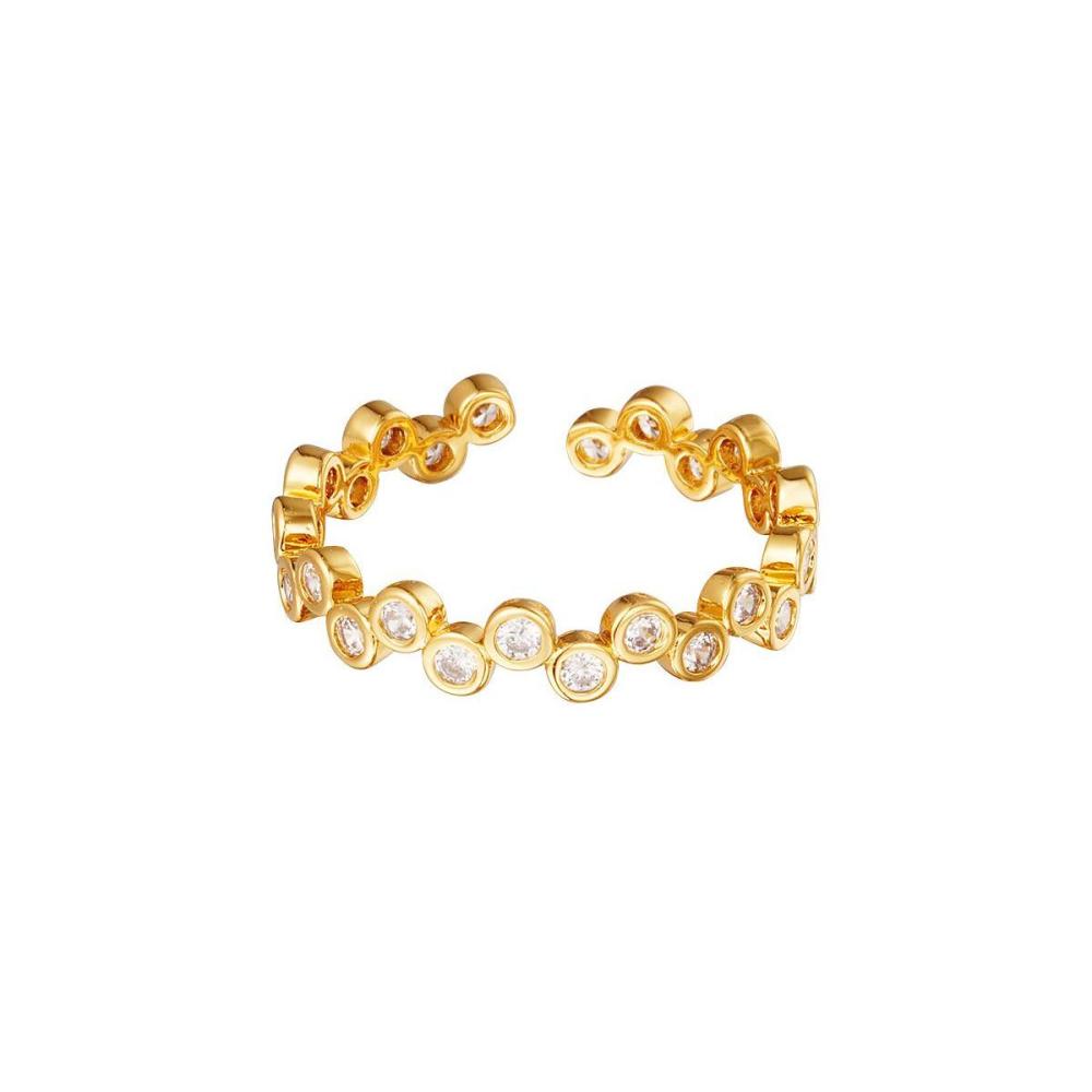 Anillo Ajustable Con Piedras De Circonita Imagen3