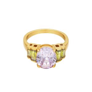 Statement Ring With Round Zircon Stone h5 Picture4