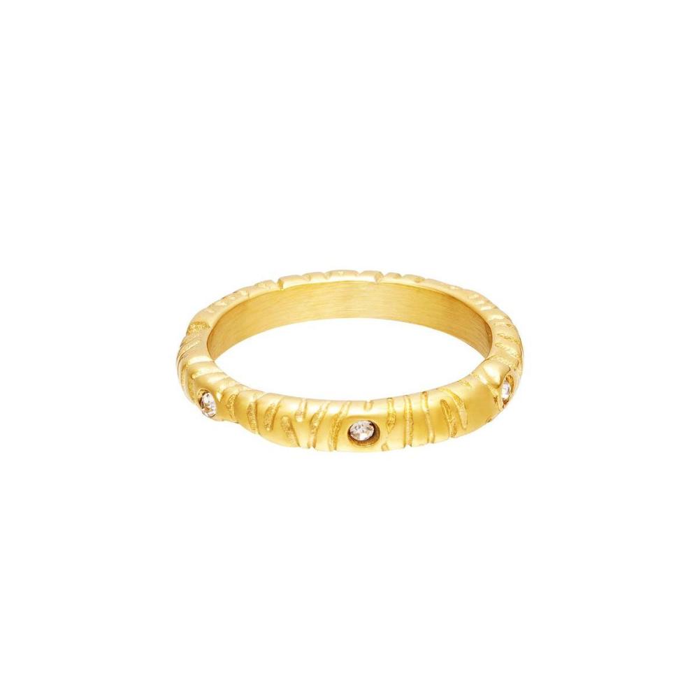 Ring With Zircon Stone And Zebra Stripes Picture4