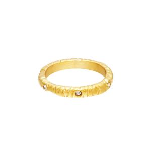 Ring With Zircon Stone And Zebra Stripes h5 Picture4