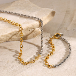1 Piece Simple Series Simple Geometric Stainless Steel Gold Plated Women Chain Bracelets h5 Picture3