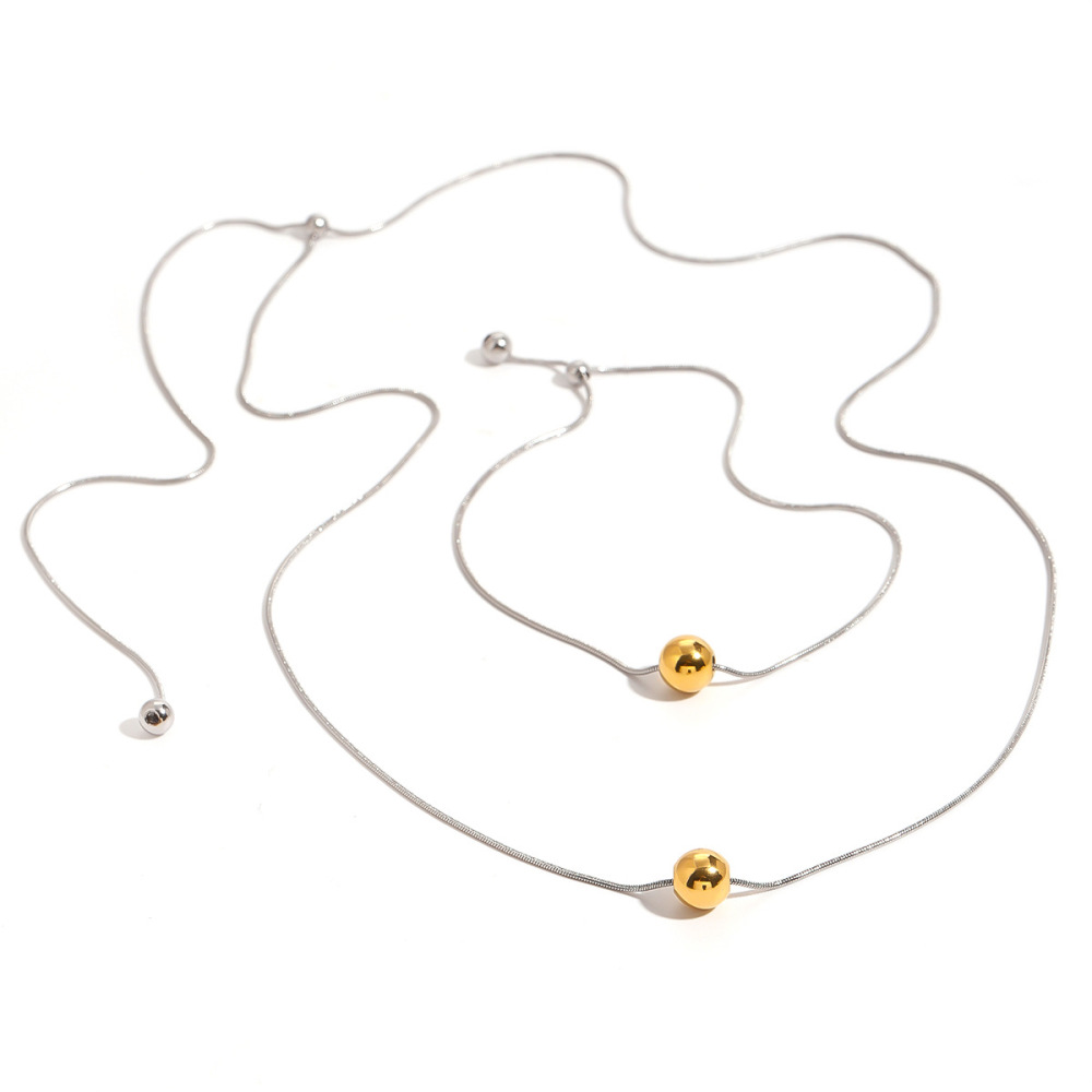 1 Piece Simple Series Simple Geometric Stainless Steel Gold Plated Women Pendant Necklaces h5Picture5