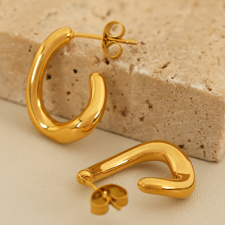 EH691 Gouden Oorbellen 
