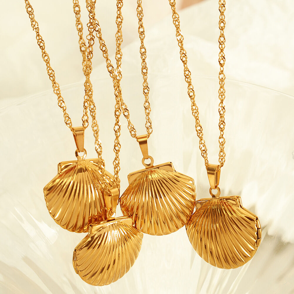 1 pezzo semplice serie semplice tartaruga acciaio inossidabile placcato oro 18K collane con ciondolo da donna 