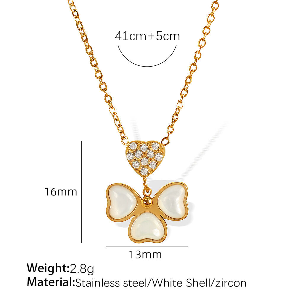 1 piece simple series simple geometric stainless steel gold plated rhinestone women pendant necklaces h5Picture2