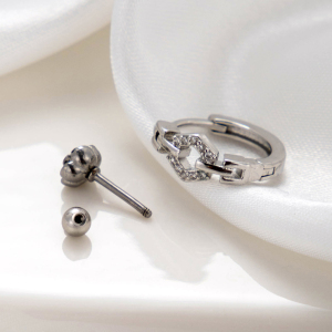 1 Piece Simple Series Classic Flower Copper No Plating Material Zircon Women Piercing Earrings h5 Picture3