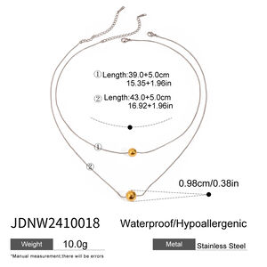1 piece simple series style round stainless steel gold plated women pendant necklaces h5 Picture2
