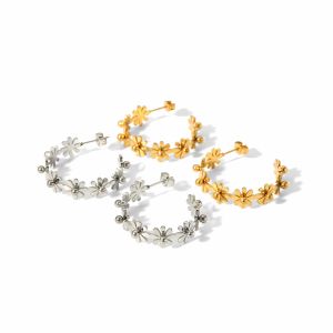 1 Pair Simple Series Sweet Geometric Stainless Steel  Gold Plated Women Stud Earrings h5 Picture4