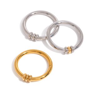 Minimalist Lightweight Stainless Steel Waterproof Women's Rings h5 Picture5