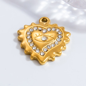 1 Piece Classic Series Retro Eye Stainless Steel Waterproof Gold Color Diy Women's Pendants h5 Picture3