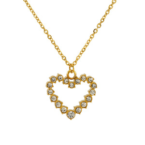 1 Paar Lichte Luxe Titanium Stalen Liefdesketting Dames All-Match Niche Ontwerp Diamant Hart Hanger Sleutelbeen Ketting Sieraden Dames Hanger Ketting h5 Afbeelding5
