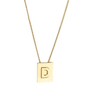 1 Stuk Eenvoudige Serie Dagelijkse Letter Titanium Staal Verguld Unisex Hanger Kettingen h5 Afbeelding5