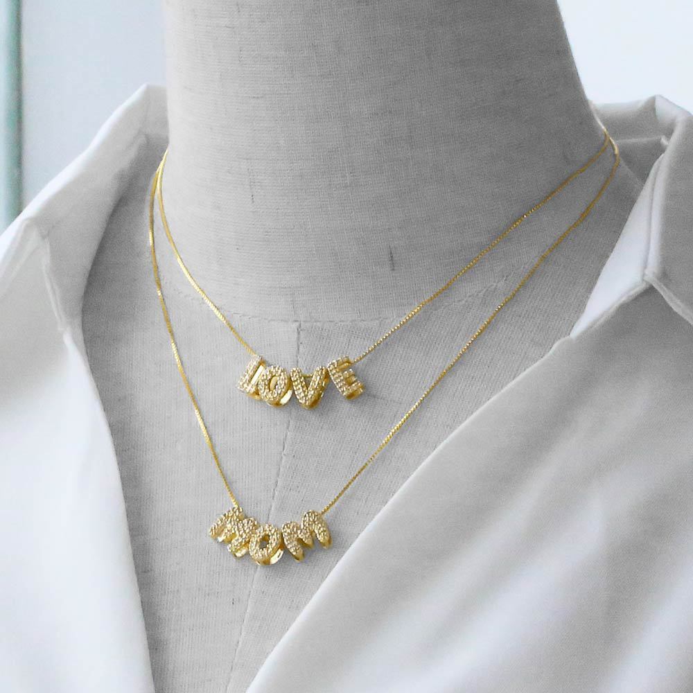 1 Piece Fashionable Series Casual Letter Gold Color Stainless Steel Women's Diy Pendants h5Picture3