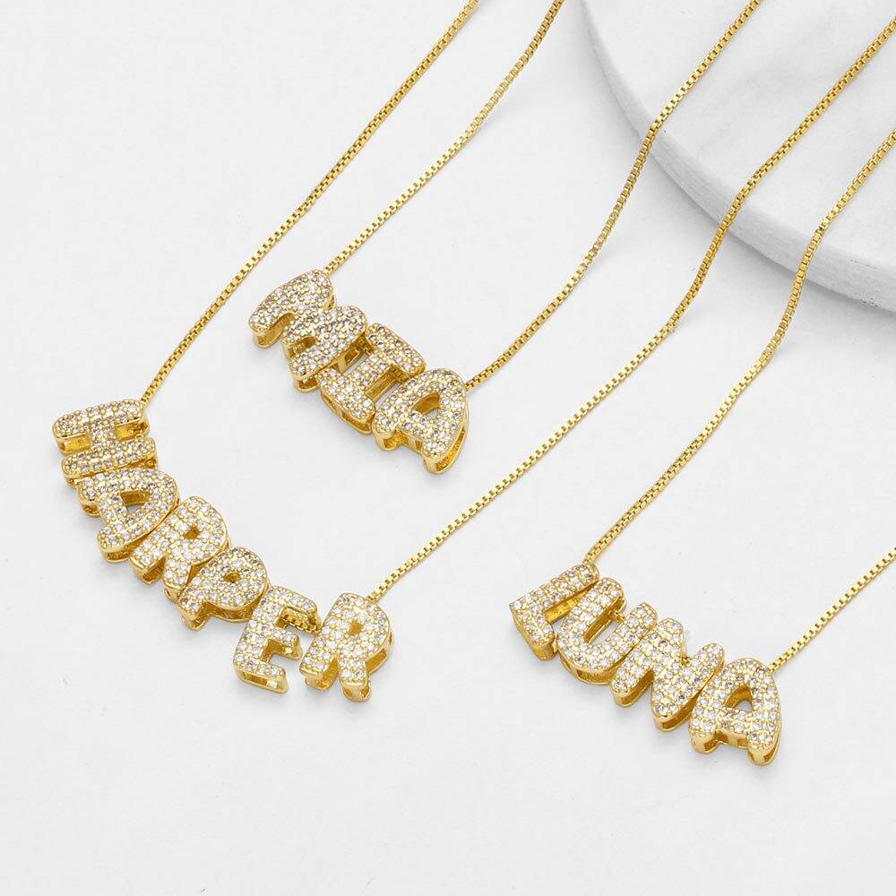 1 Piece Fashionable Series Casual Letter Gold Color Stainless Steel Women's DIY Pendants Picture2