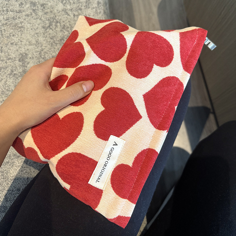 1 Piece Romantic Series Sweet Heart Corduroy Women's Bags Picture4