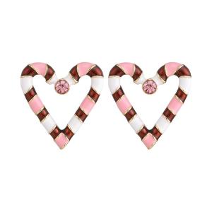 1 Pair Designable Series Elegant Heart Shape Gold Color Alloy Chic Women's Stud Earrings h5 Picture4