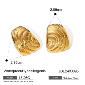 Stainless Steel Irregular Shape Thread Earrings Left And Right Asymmetrical Titanium Steel Earrings For Women h5 Picture4