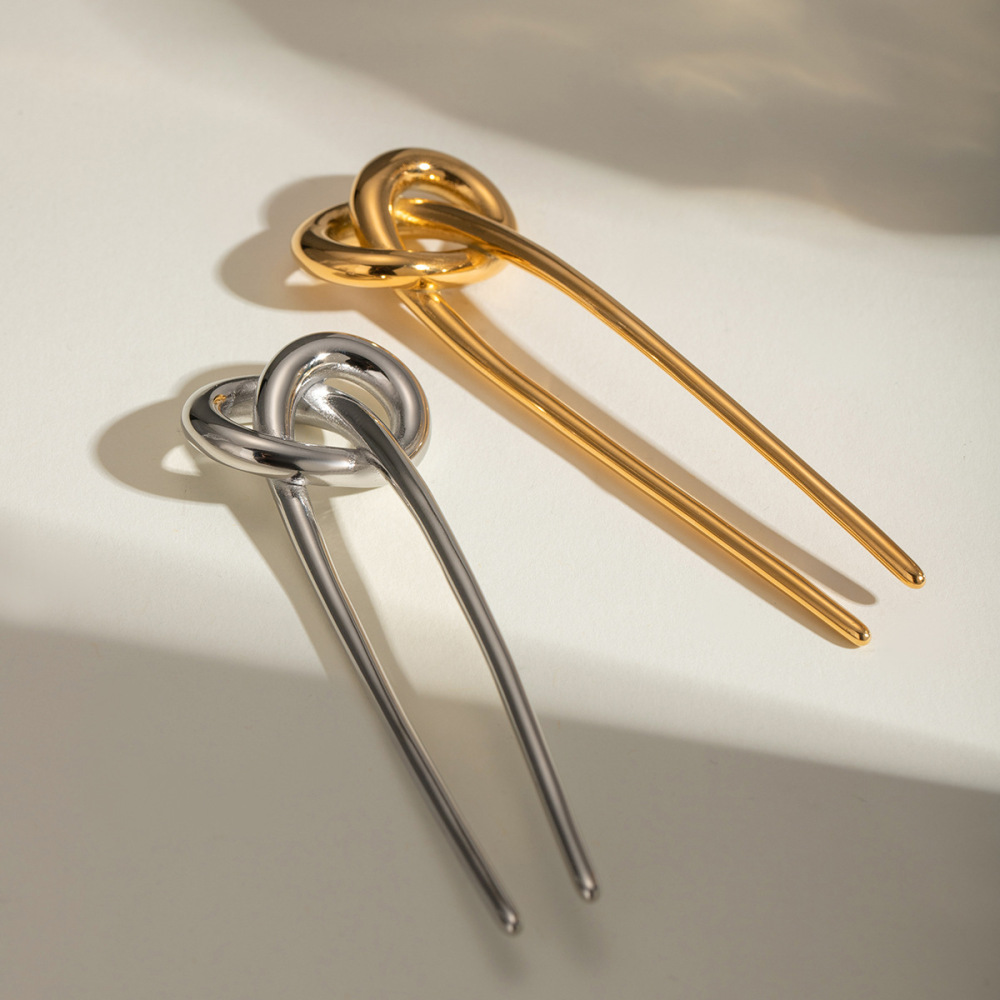 1 Piece Twisted Stainless Steel Twisted Hairpin Picture2