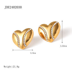 modèle de créateur jd ! boucles d'oreilles en acier inoxydable or en forme de diamant/larme, style européen et américain, boucles d'oreilles simples et froides h5