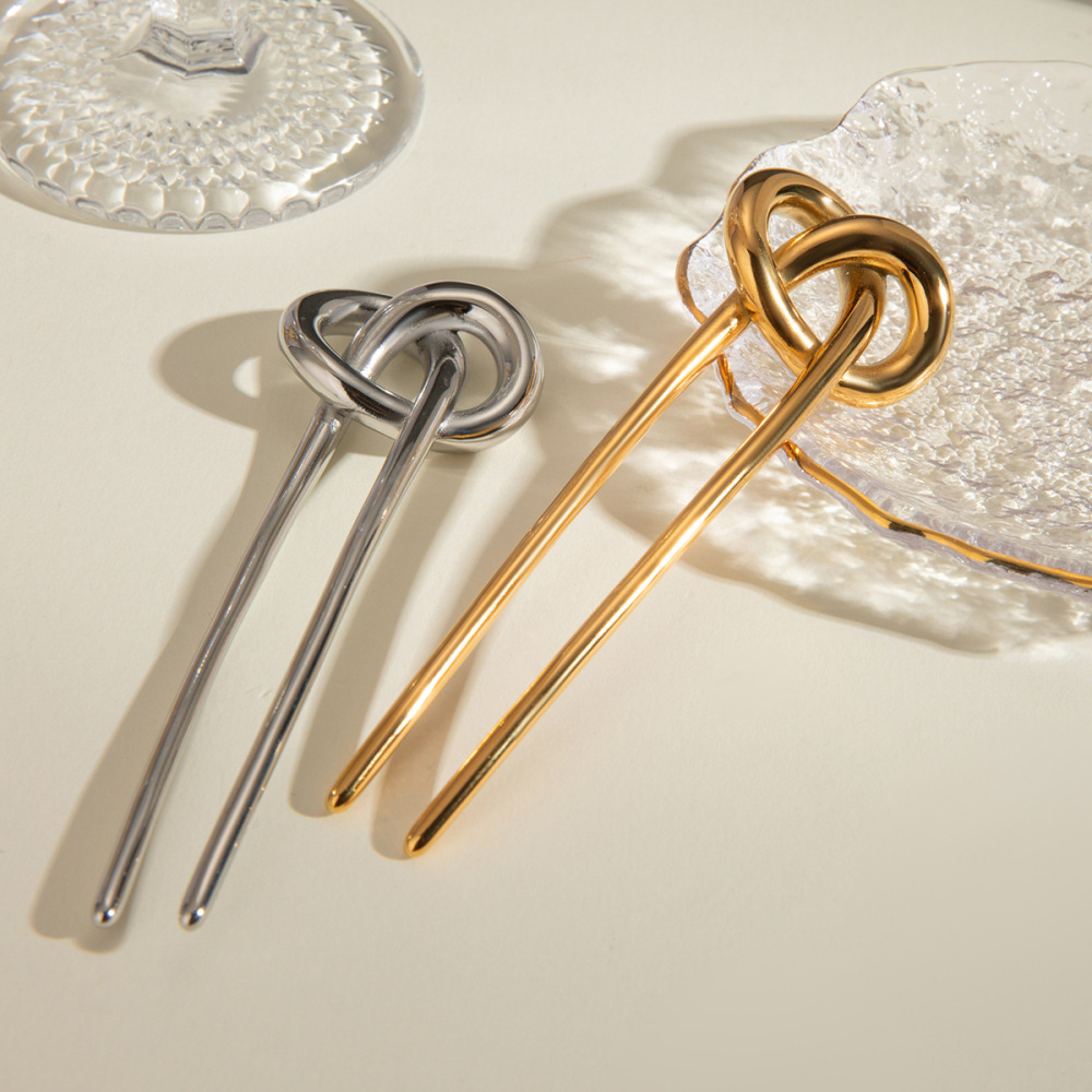 1 Piece Twisted Stainless Steel Twisted Hairpin Picture3