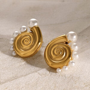 boucles d'oreilles en forme de demi-cercle en acier inoxydable or , style internet, h5 Image2