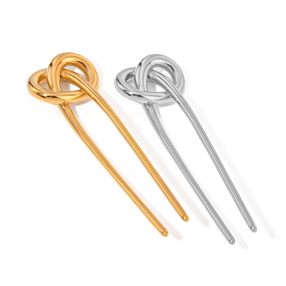 1 Piece Twisted Stainless Steel Twisted Hairpin Picture5